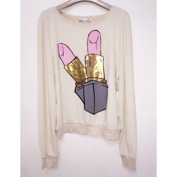 Wildfox Tops - NWT Authentic Wildfox Lip Stick Sweatshirt​